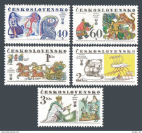 Czechoslovakia 2130-2134,MNH.Mi 2391-2395. Book Illustrations.1977.Prize Design. - Unused Stamps