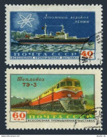 Russia 2162-2163,CTO.Michel 2188-2189. Atomic Icebreaker Lenin,Locomotive TE-3. - Gebraucht