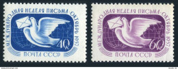 Russia 1985-1986, MNH. Michel 1990-1991. Letter Writing Week,1957. Pigeon,Globe. - Nuovi