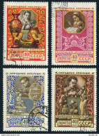 Russia 1924-1927, CTO. Mi 1930-1933. National Handicrafts, 1957. Hohloma,Vologda - Gebraucht