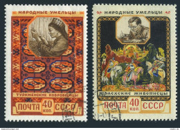 Russia 1928-1929,CTO. National Handicrafts 1958.Rug Weaver,Palech Painting. - Used Stamps