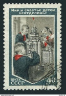 Russia 1688, CTO. Mi 1691. Pioneers, 1953. Model Of Lomonosov Moscow University. - Used Stamps
