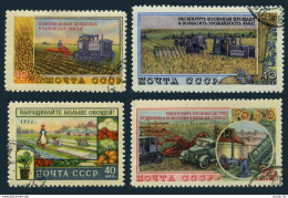 Russia 1739-1742,CTO.Michel 1741-1744. Agriculture-1954:Vegetables,Tractor, - Usati