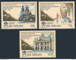 Vatican 1012-1014, MNH. Michel 1181-1183. Ordination Of Pope John Paul II. 1996. - Neufs