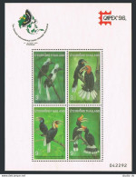 Thailand 1661b Sheet,MNH.Michel Bl.74-I. CAPEX-1996.Hornbill Workshop. - Thaïlande