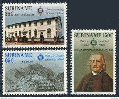 Surinam 610-612, MNH. Mi 1002-1004. EBG Missionaries, 250th Ann.1982. J.L.Dober. - Surinam