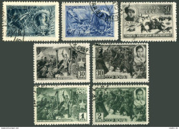 Russia 860-866,CTO.Michel 829-835. Soviet WW II Heroes,1942.Planes. - Gebraucht