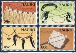 Nauru 334-337, MNH. Mi 333-336. Artifacts 1987. Shirt, Headband, Necklaces, Fan. - Nauru