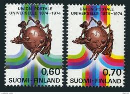 Finland 550-551,MNH.Michel 756-757. UPU-100,1974.Emblem. - Nuevos