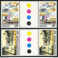 Cocos Isls 51-52 Gutter,MNH.Michel 48-49. Christmas 1979.Sailboat, - Isole Cocos (Keeling)