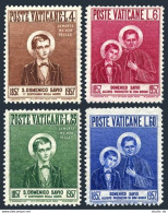 Vatican 219-222, MNH. Michel 266-269. St Domenico Savio, Death Centenary, 1957. - Unused Stamps