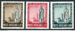 Vatican 200-202, MNH. Michel 238-240. St Bartholomew, Abbot, 900th Death Ann. 1955. - Ungebraucht