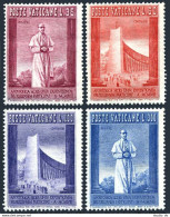 Vatican 239-242, 242a, MNH. Michel 288-291, Bl.2. EXPO Brussels-1958. Pope Pius XII. - Neufs