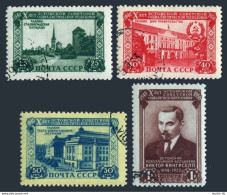 Russia 1500-1503, CTO. Mi 1503-1506. Estonian SSR, 10th Ann. 1950. V.Kingisepp. - Gebraucht