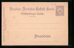 AK Dresden, Private Stadtpost, Dresdner Verkehrs-Anstalt Hansa  - Stamps (pictures)