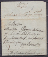L. Datée 28 Avril 1781 De BAASRODE (Baesrode) Our Château D'Humbecque Par Bruxelles - Port "2" (au Dos: Man. "reçue Le 3 - 1714-1794 (Pays-Bas Autrichiens)