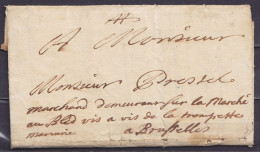 L. Datée 2 Janvier 1741 De ST-GHISLAIN Pour BRUXELLES - 1714-1794 (Austrian Netherlands)