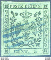 Modena. Aquila Estense Coronata 5 C. 1852. Usato. - Ohne Zuordnung
