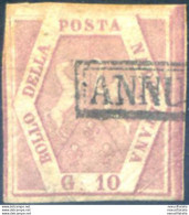 Napoli. Stemma 10 Gr. I Tavola 1858. Usato. - Unclassified