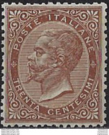 1863-65 Italia VE II 30c. Bruno Torino Bc MNH Sassone N. T19 - Altri & Non Classificati