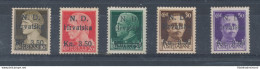 1944 Occupazione Croata - Emissione Di Sebenico, N. 1/5, Serie Di 5 Valori, MNH** - Timbrino Di Garanzia - Manfredonia