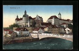 AK Neuburg A. D. Donau, An Der Brücke In Die Stadt Unter Dem Schloss  - Neuburg