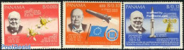 Panama 1966 Churchill 3v, Mint NH, History - Transport - Churchill - Space Exploration - Sir Winston Churchill