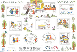 Japan 2019 Children Book Pictures 10v M/s S-a, Mint NH, Art - Children's Books Illustrations - Neufs