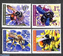 Liechtenstein 2022 Bees 4v, Mint NH, Nature - Bees - Insects - Unused Stamps