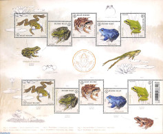 Belgium 2022 Frogs M/s (with 2 Sets), Mint NH, Nature - Frogs & Toads - Reptiles - Neufs
