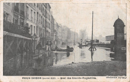 75-PARIS INONDE 1910 QUAI DES GRANDS AUGUSTINS-N°5170-A/0015 - Überschwemmung 1910