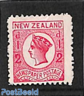 New Zealand 1875 1/2d, WM Small Star, Perf. 12.5, Without Gum, Unused (hinged) - Neufs