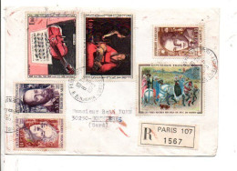 AFFRANCHISSEMENT COMPOSE SUR LETTRE RECOMMANDEE DE PARIS 107 1973 - Tarifas Postales