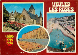 76 - Veules Les Roses - Multivues - Piscine - Falaises - Blasons - CPM - Voir Scans Recto-Verso - Veules Les Roses