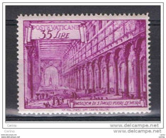VATICANO:  1949  BASILICHE  ALTO  VALORE  -  £. 35  LILLA  N. -  SASS. 129 - Unused Stamps