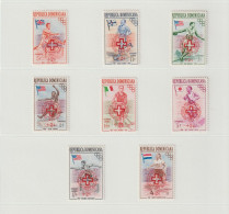 Dominican Republic 1957 Hungarian Refugee Fund Overprint On Olympic Games  Set Of 8 Stamps MNH/**. Postal Weight 0,040 K - Estate 1956: Melbourne