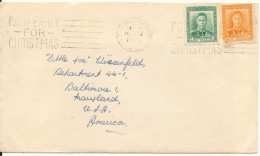 New Zealand Cover Sent To USA 16-11-1949 - Cartas & Documentos