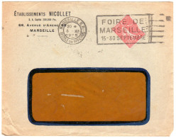 1928  "  Etablissements NICOLLET  Avenue D' Arenc  MARSEILLE  " - Covers & Documents