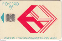 CAPE VERDE - Telecom Logo(red), First Issue 100 Units, CN : C3C043247, Used - Capo Verde