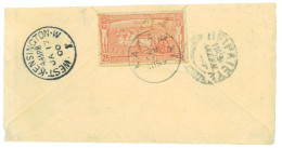 P3378 - GREECE, 1899, JUST PART OF COVER, FROM KALAMAI (CORFÚ) TO WEST KENSINGTON (U.S.) 25 LEPTA STAMP. - Zomer 1896: Athene