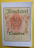 19970 - Rare Carton Original Epreuve Avant Projet Pour Etiquette Fendant Luisin  Bujard Suisse - Other & Unclassified