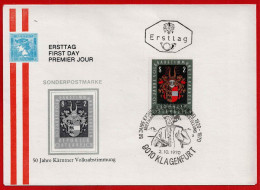 FDC 50 Jahre Kärntner Volksabstimmung  Vom 2.10.1970 - ANK 1373 - Kat. Preis 2,50 - FDC