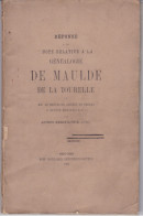 REPONSE A LA NOTE RELATIVE A LA GENEALOGIE DE MAULDE DE LA TOURELLE - Auvergne