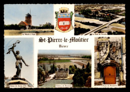 58 - ST-PIERRE-LE-MOUTIER - MULTIVUES ET BLASON - Saint Pierre Le Moutier