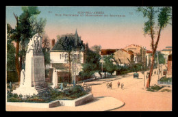 ALGERIE - SIDI-BEL-ABBES - RUE PRUD'HOM ET MONUMENT AUX MORTS - Sidi-bel-Abbès