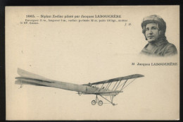 AVIATION - BIPLAN ZODIAC PILOTE PAR JACQUES LABOUCHERE - EDITEUR J. HAUSER, PARIS - ....-1914: Précurseurs