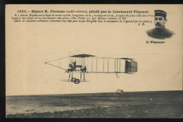 AVIATION -  BIPLAN FARMAN PILOTE PAR LE LIEUTENANT FEQUANT - EDITEUR J. HAUSER, PARIS - ....-1914: Précurseurs