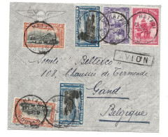 !!! CONGO, PLI AÉRIEN DE 1935, DÉPART DE MATADI POUR GAND - Lettres & Documents