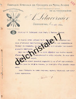 50 0032 SOURDEVAL MANCHE 1911 Manufacture Grosses Aiguilles A. LETAVERNIER Usines De LA THEBAUDIERE à LARAIGNEZ - Old Professions