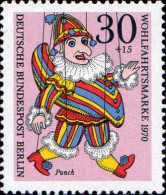 Berlin Poste N** Yv:337 Mi:375 Wohlfahrtsmarke Punch (Thème) - Marionetten
